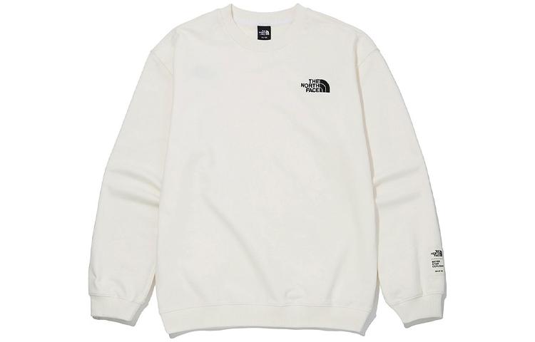 TNF White Embroidered Logo Crewneck Sweatshirt Unisex NM5MM01B