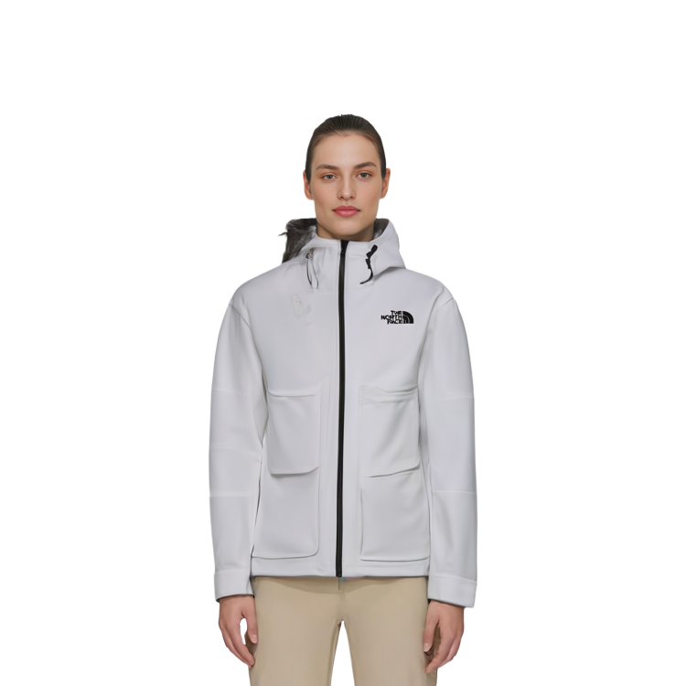 TNF White Embroidered Logo Zip-Up Hoodie Jacket Unisex NJ3BP04C 圖 5