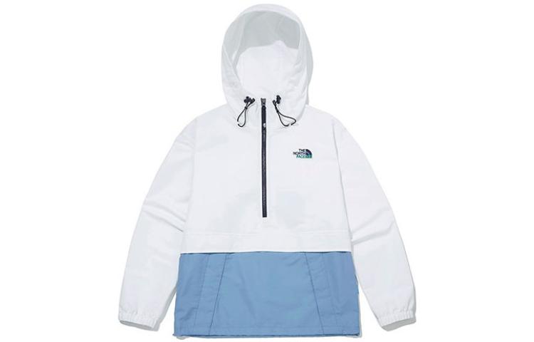 TNF White Half-Zip Logo Pullover Hooded Jacket NJ3BM09C