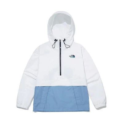 TNF White Half-Zip Logo Pullover Hooded Jacket NJ3BM09C