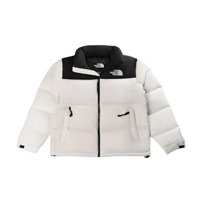 TNF White High Collar Logo Colorblock Jacket NF0A3C8D-ROU