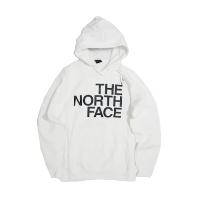 TNF White Hoodie with Letter Print and Drawstring NF0A8121-ORS