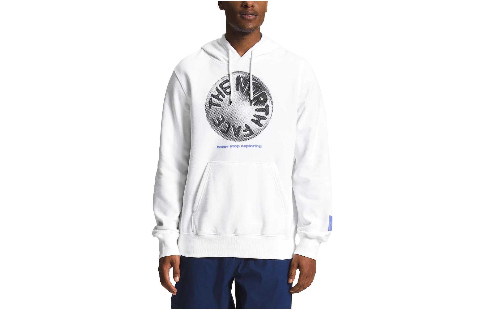 TNF White Hoodie with Logo Graphic Print NF0A8121-FN4