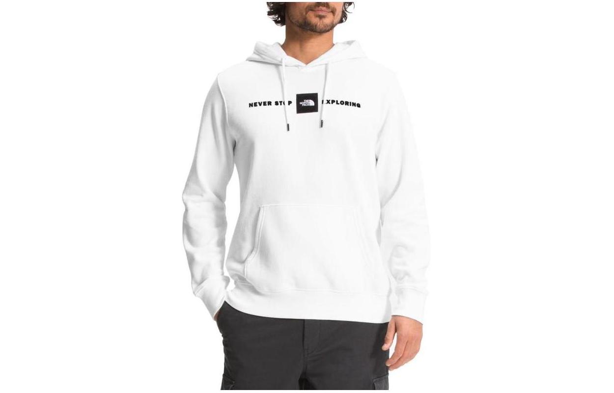 TNF White Hoodie with Logo Letter Print NF0A3Y9J-TNF