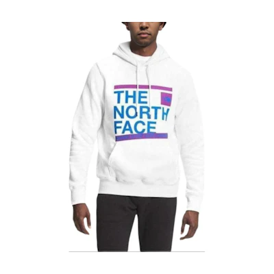 TNF White Hoodie with Logo Print and Solid Design NF0A7R8Q