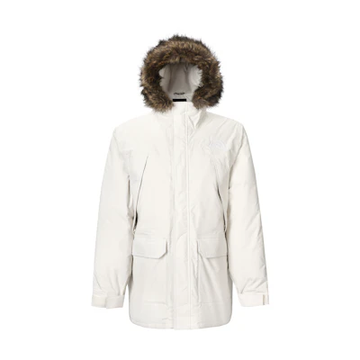 TNF White Logo Embroidered Waterproof Down Parka Jacket NF0A5GJF-P4K