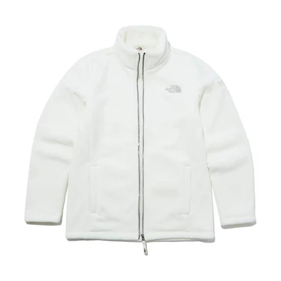 TNF White Logo Fleece Jacket Unisex NJ4FL54J