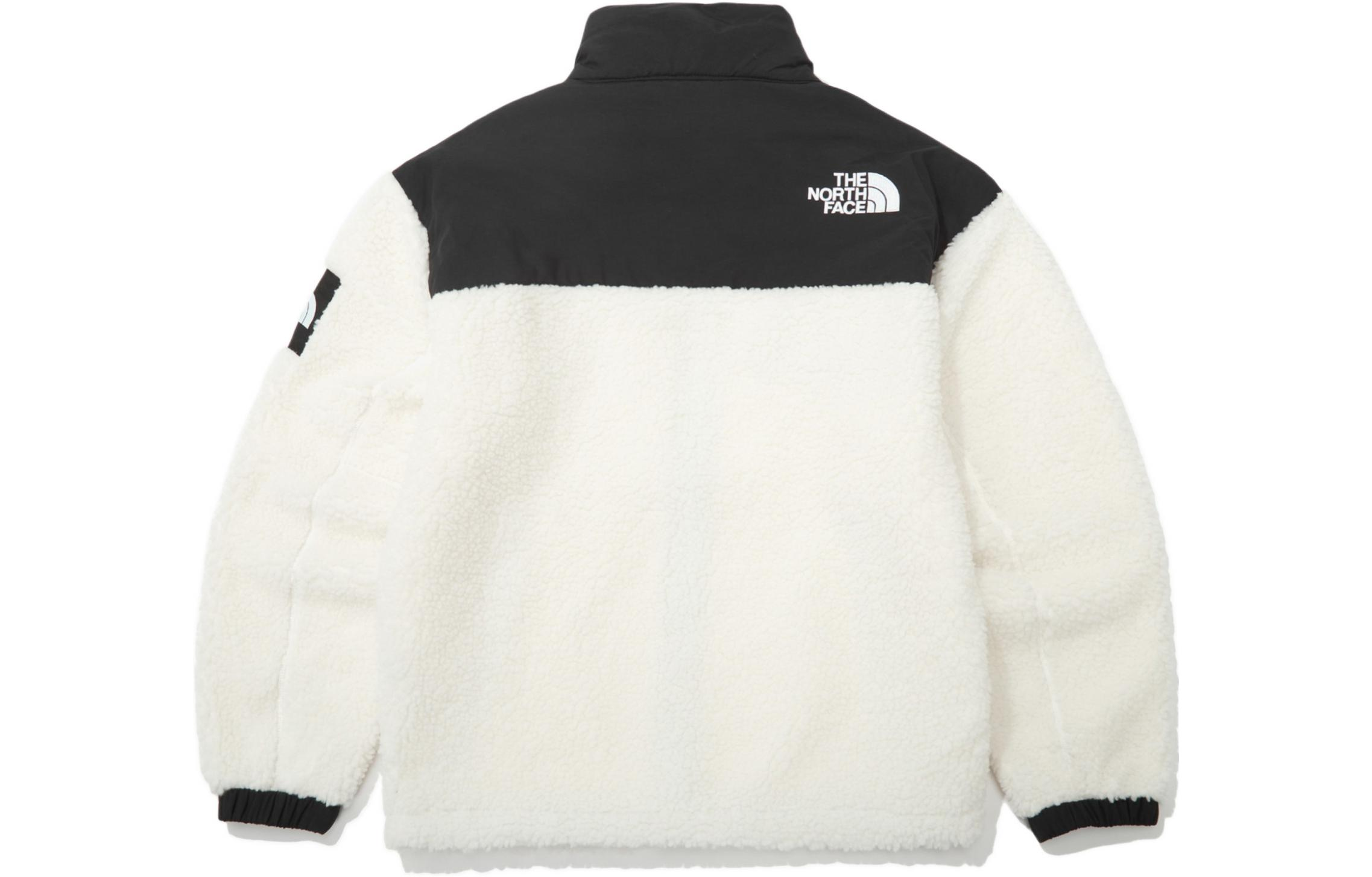 TNF White Logo Fleece Zip Jacket, Couple Style, Fall Collection. NJ4FN52K 圖 3