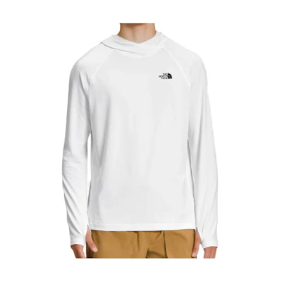 TNF White Logo Hoodie - Solid Color, Long Sleeve, Slim Fit NF0A81WY-FN4