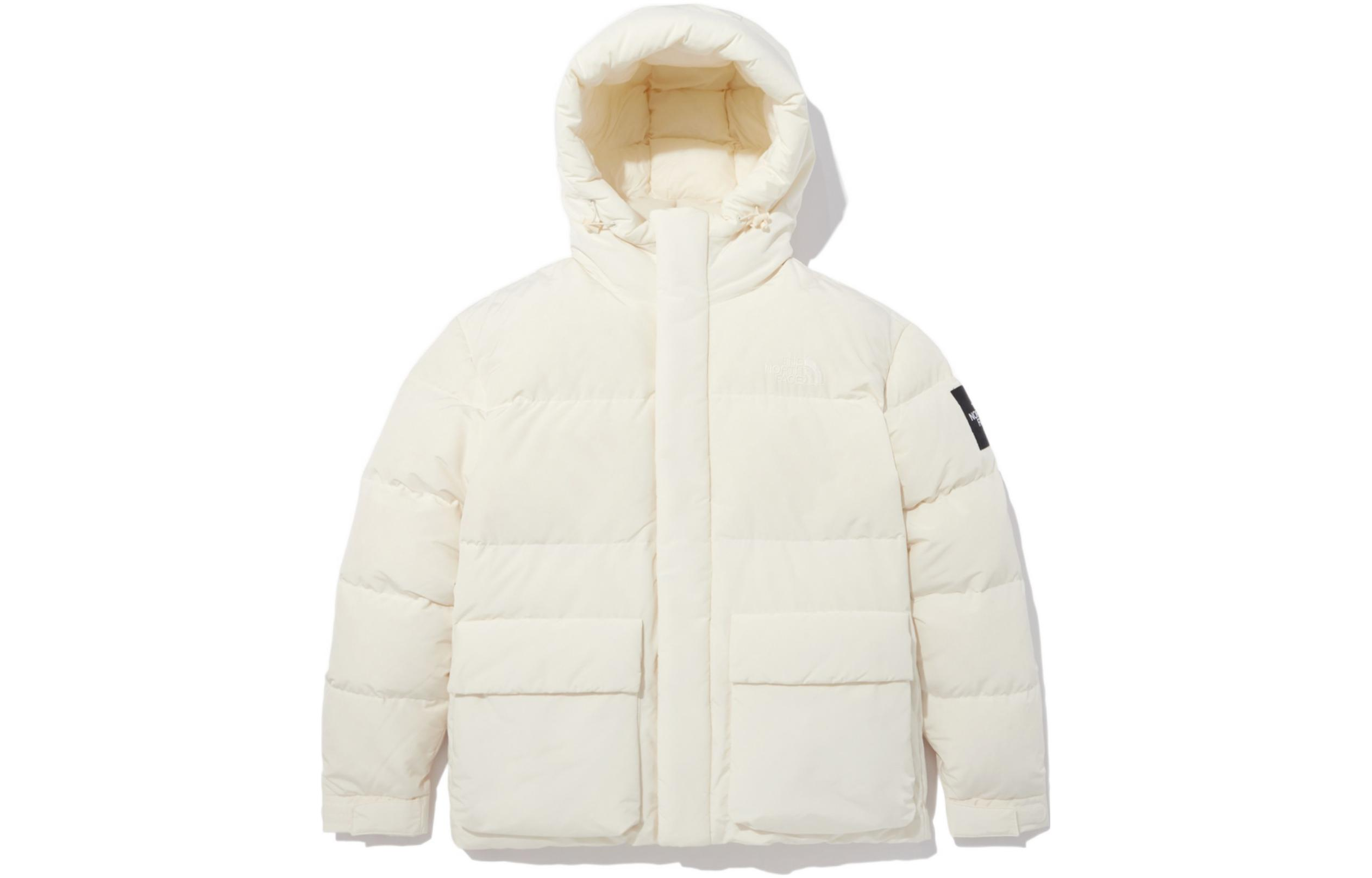 TNF White Logo Patch Windproof Down Jacket Unisex NJ1DN58L