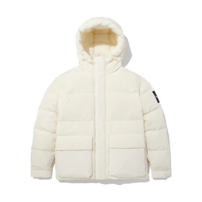 TNF White Logo Patch Windproof Down Jacket Unisex NJ1DN58L