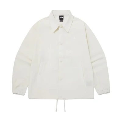 TNF White Logo Print Collared Long Sleeve Shirt Jacket NJ3BQ03B