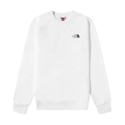 TNF White Logo Print Crewneck Long Sleeve Sweatshirt NF0A4SZ9-FN4
