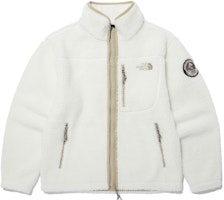 The North Face White Logo Print Fleece Zip Jacket Unisex NJ4FN56A The North Face White Logo Print Fleece Zip Jacket Unisex NJ4FN56A