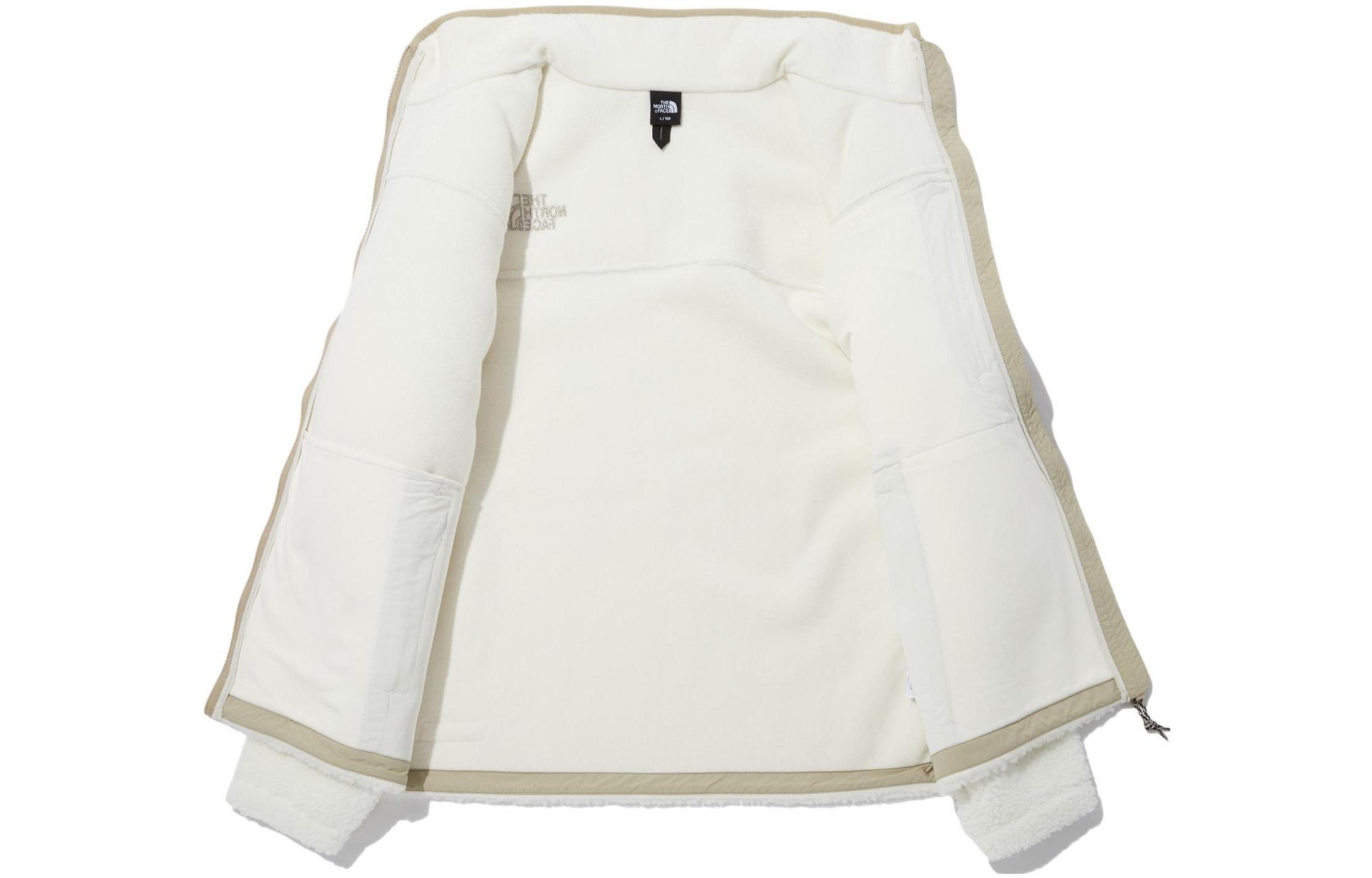 Shop ザ・ノース・フェイス ホワイトロゴプリント フリースジップジャケット ユニセックス NJ4FN56A