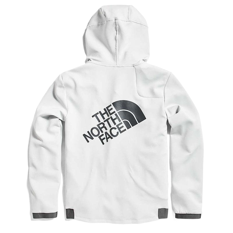 TNF White Logo Print Hooded Outdoor Jacket NF0A3V6T-9B8