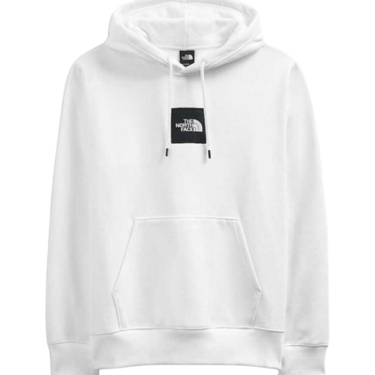 TNF White Logo Print Hoodie with Hood NF0A7QC2-FN4