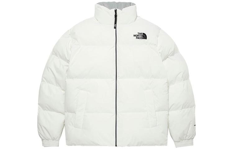 TNF White Logo Print Puffer Jacket Unisex NJ3NM52K