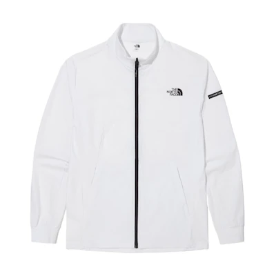 TNF White Logo Print Stand Collar Long Sleeve Jacket NJ5JN02K