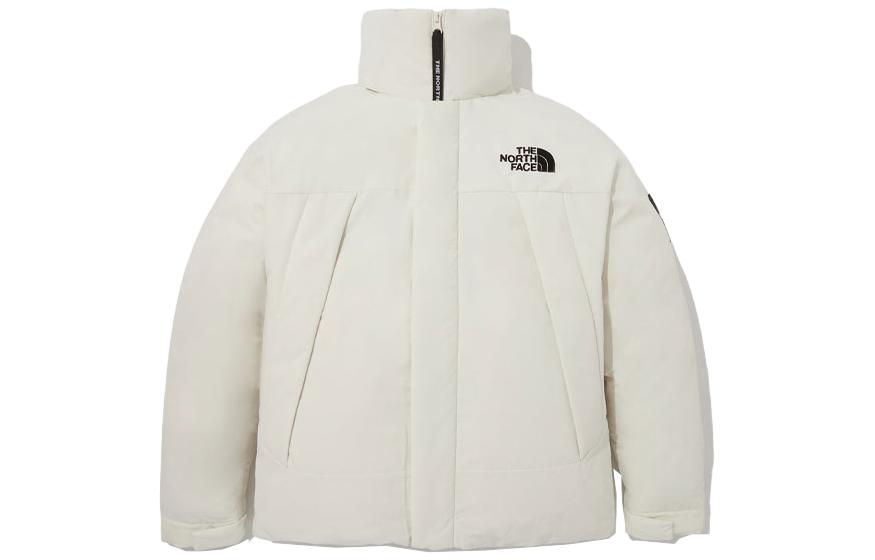 TNF White Logo Print Stand Collar Zip Jacket NJ3NP50K