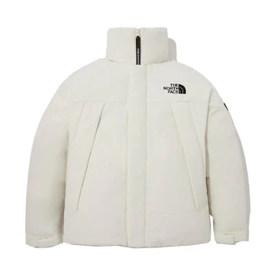 TNF White Logo Print Stand Collar Zip Jacket NJ3NP50K