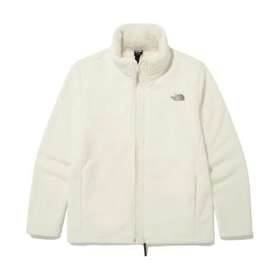 TNF White Logo Print Stand Collar Zip Jacket Unisex Casual Outerwear NJ4FN60C