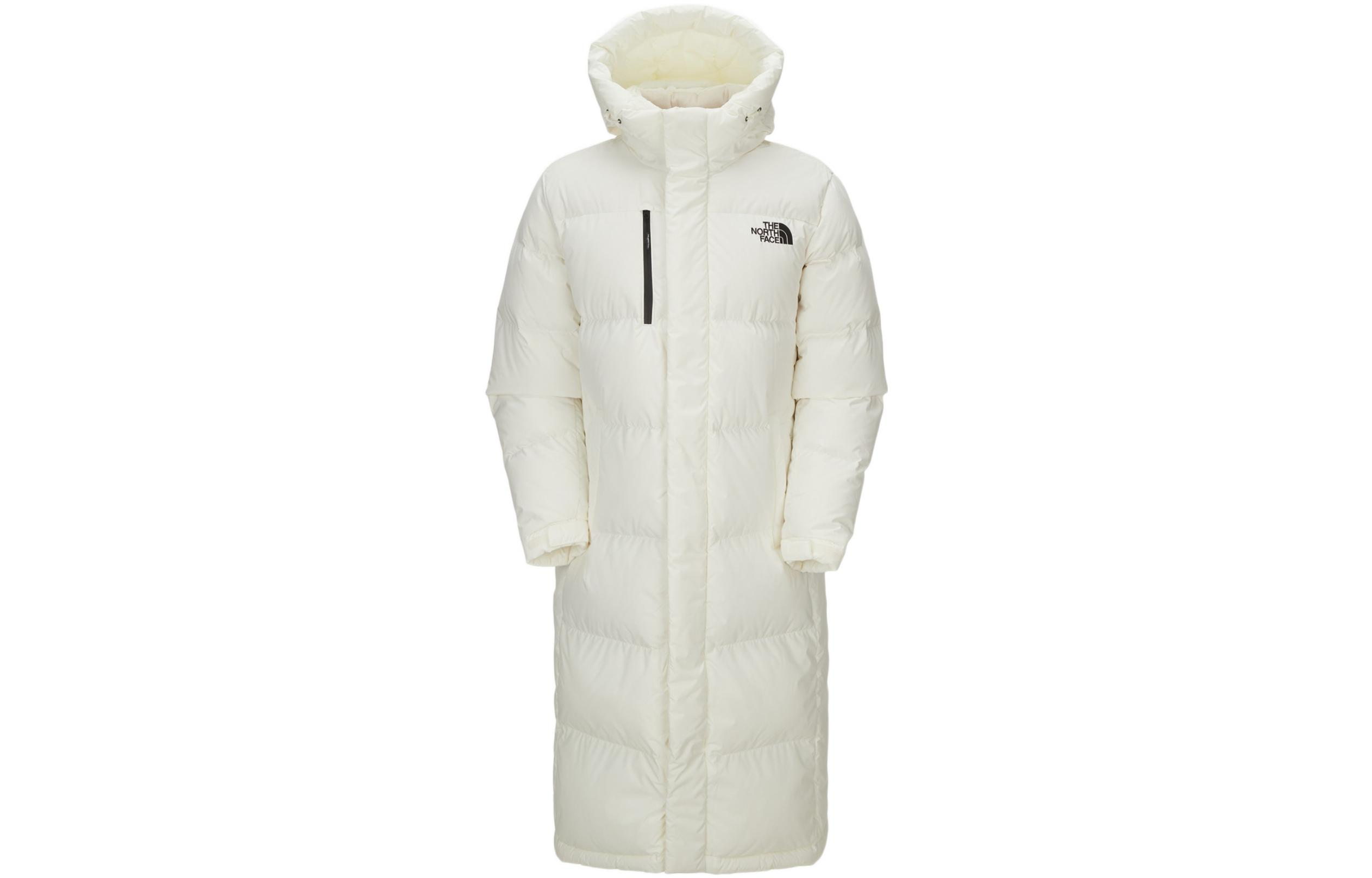 TNF White Logo Print Zip-Up Hoodie Jacket Winter Edition NC1DN00B