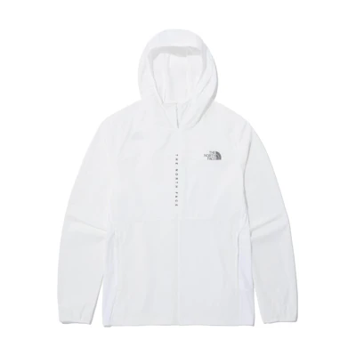 TNF White Logo Print Zip-Up Hoodie Jacket Unisex NJ5JP05K
