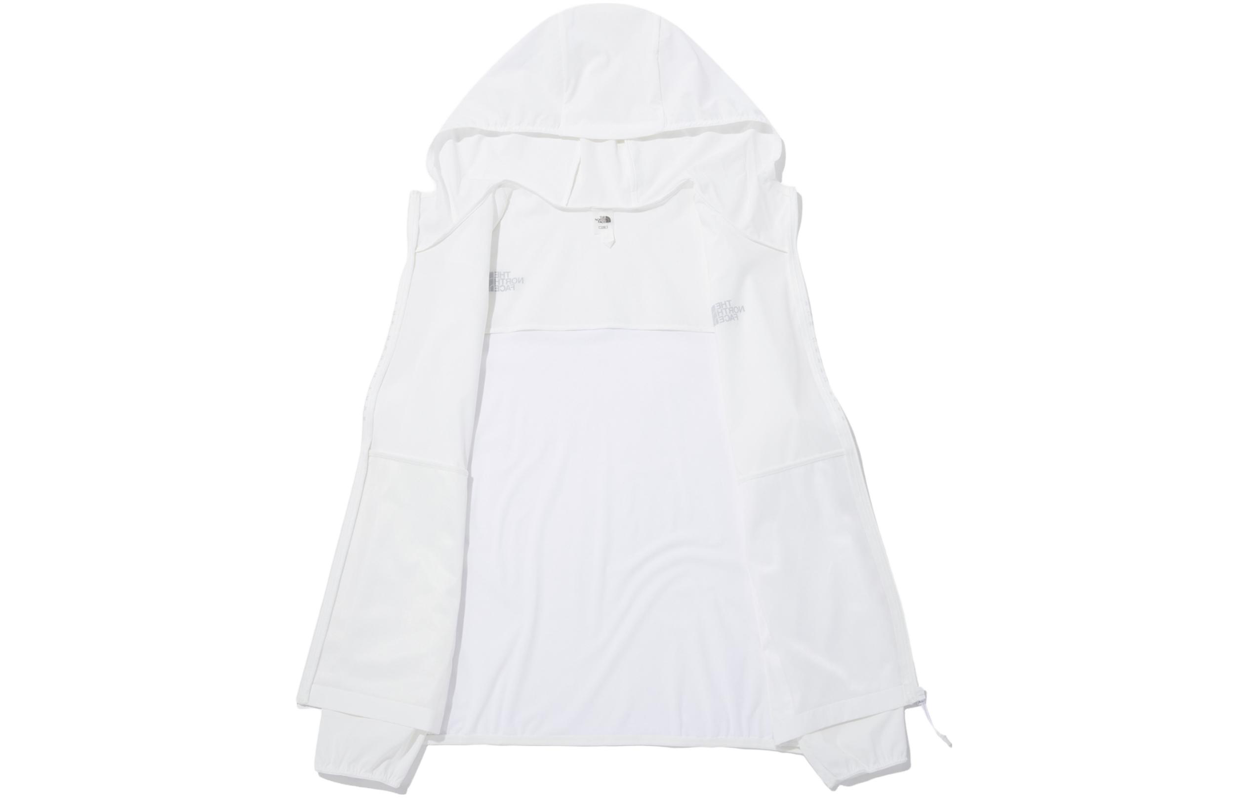 TNF White Logo Print Zip-Up Hoodie Jacket Unisex NJ5JP05K 圖 4