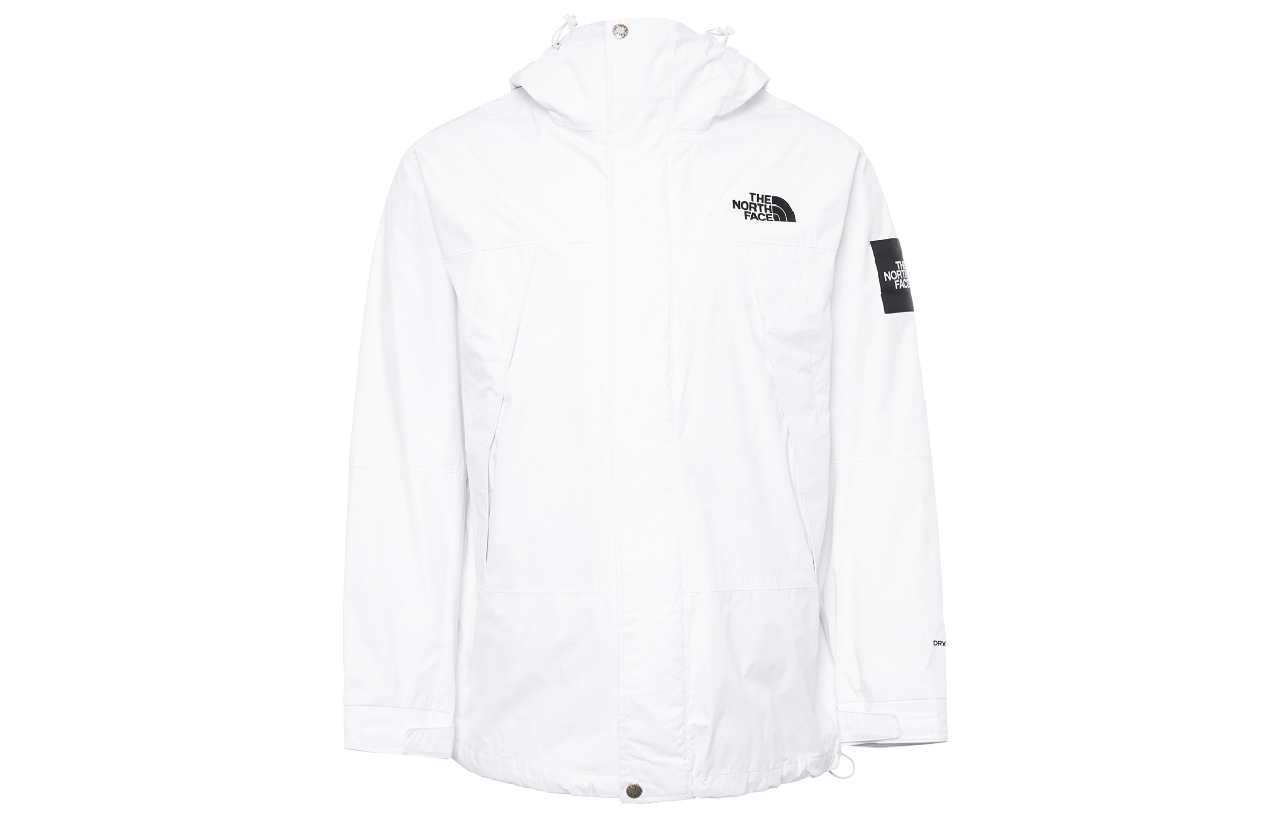 TNF White Logo Print Zip-Up Hoodie NI2HN02J