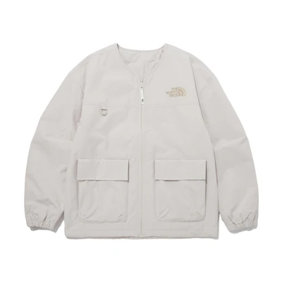 TNF White Logo Print Zip-Up Loose-Fit Long-Sleeve Jacket NJ3NP55L
