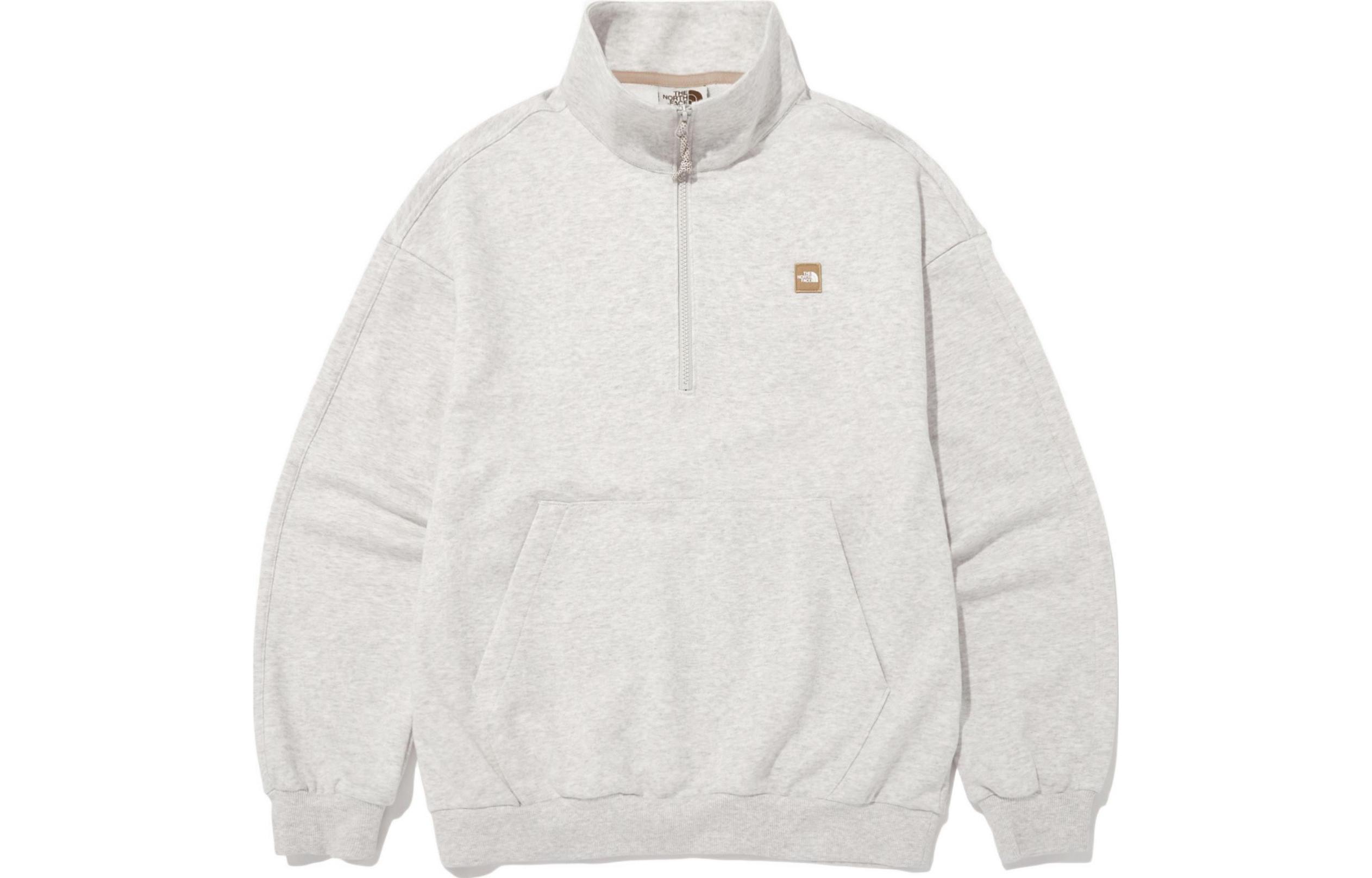 The North Face White Logo Printed Mock-neck Sweatshirt NM5MN52K