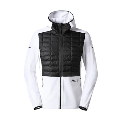 TNF White Logo Zip-Up Patchwork Hoodie Jacket NF0A7ZA7-LA9