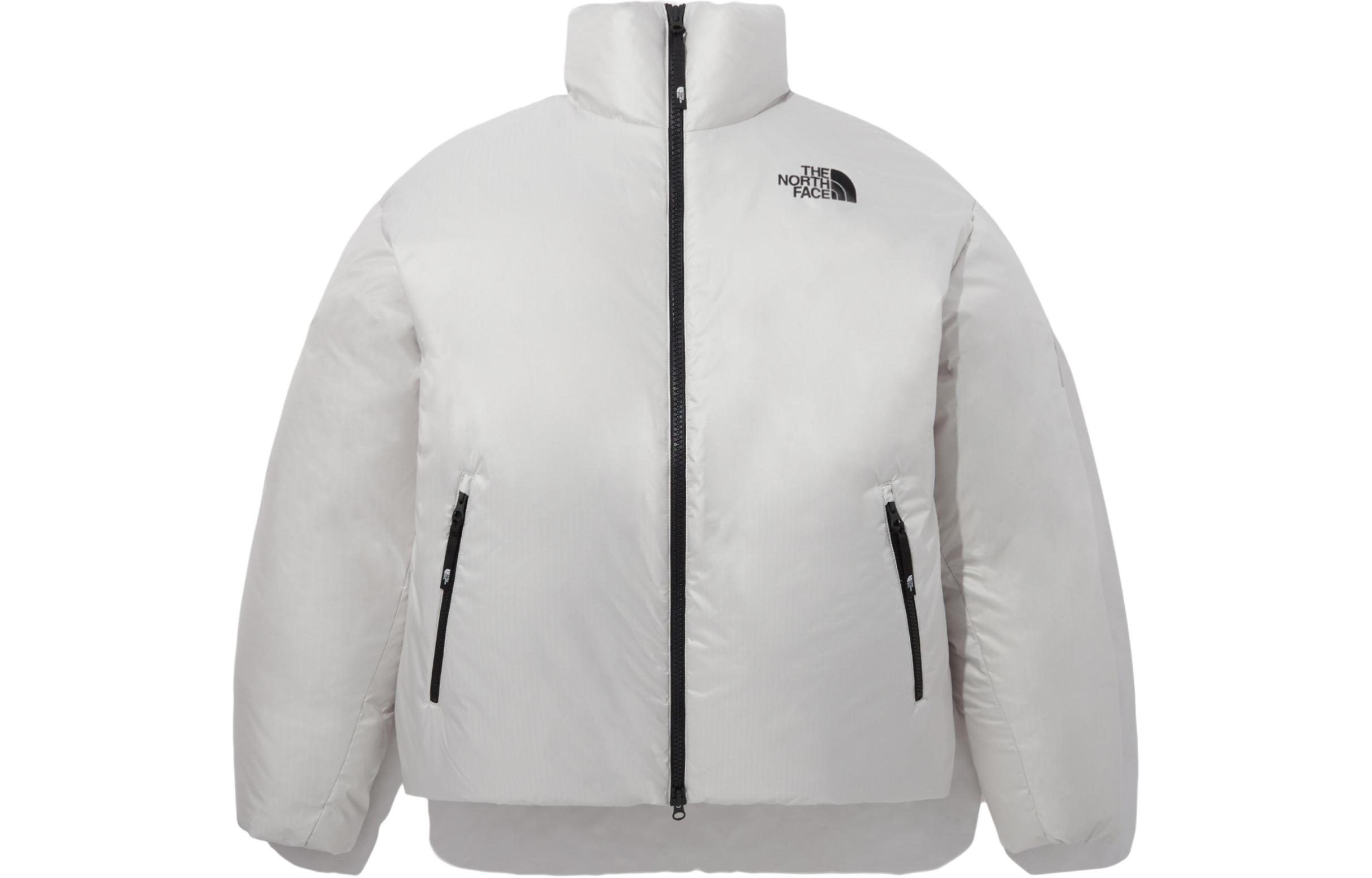 TNF White Long-Sleeve Logo Down Jacket Unisex NJ1DP61K