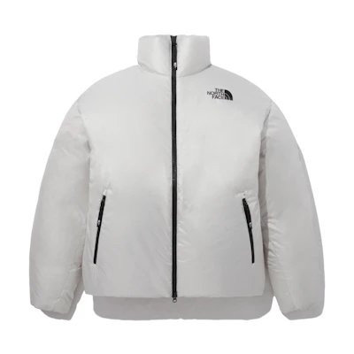 TNF White Long-Sleeve Logo Down Jacket Unisex NJ1DP61K