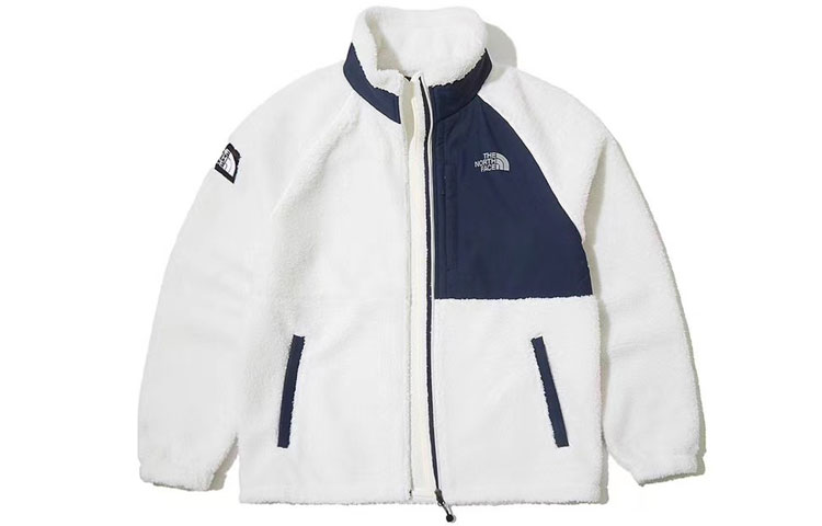 TNF White Outdoor Fleece Jacket Couple Matching Unisex NJ4FL61A