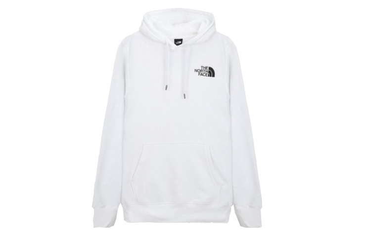 TNF White Pullover Hoodie with Back Logo Print NF0A4761-LB1