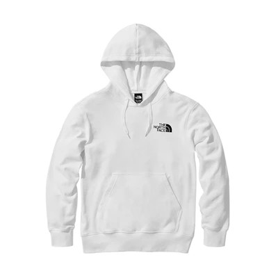 TNF White Pullover Hoodie with Logo Print - Unisex Outdoor Wear NF0A4NE1-LA9