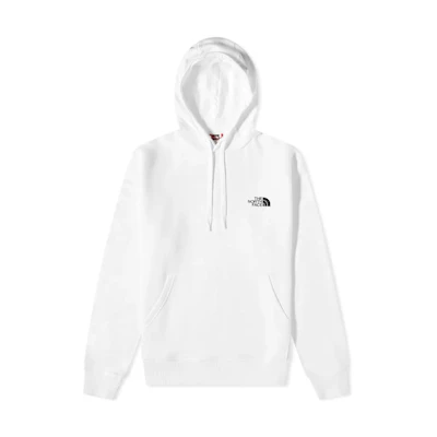 TNF White Pullover Hoodie with Solid Logo Print for Men NF0A7X1P-N3N