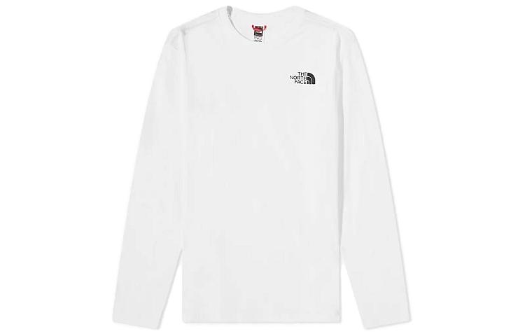 TNF White Relaxed Fit Crewneck Sweatshirt with Logo Print NF0A493L-LA9
