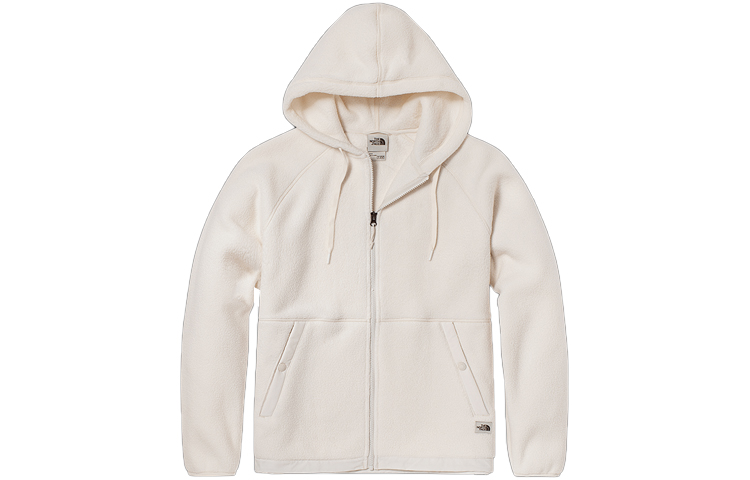 TNF White Solid Color Fleece Hoodie NF0A7QOV-N3N