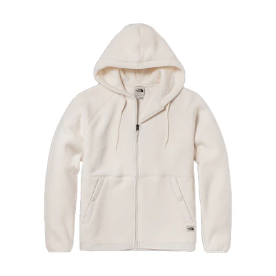 TNF White Solid Color Fleece Hoodie NF0A7QOV-N3N