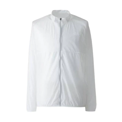TNF White Solid Color Full-Zip Stand Collar Jacket NP22473-C