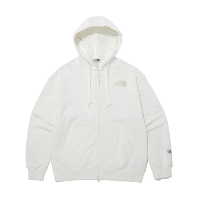 TNF White Solid Letter Print Hooded Jacket NJ5JP51L