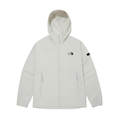 TNF White Waterproof Hoodie Jacket with Logo Print NJ3LN01C