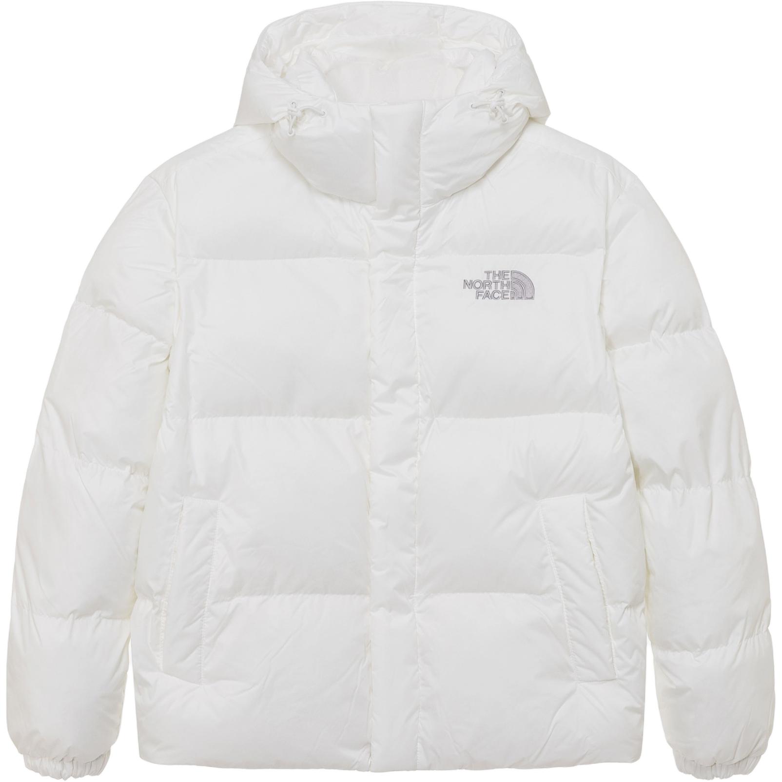 The North Face White Zip-Up Hooded Cotton Jacket for Men NJ3NQ50L