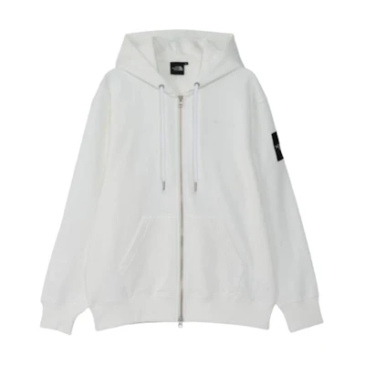 TNF White Zip-Up Hoodie Jacket with Long Sleeves NT12335-OW