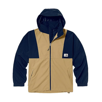 TNF Windproof Colorblock Logo Hoodie Jacket - Khaki NF0A5JY9-83M