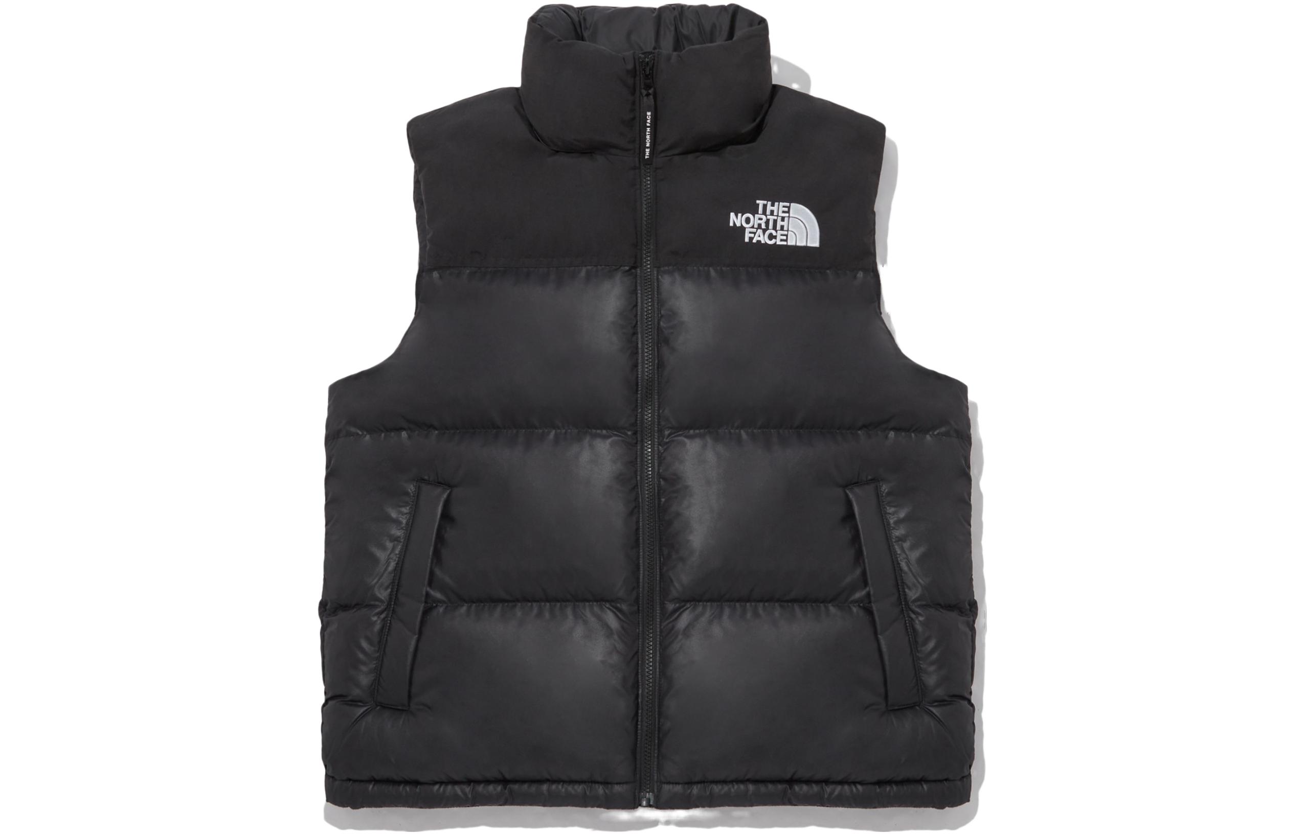 The North Face Windproof Removable Hood Logo Vest Unisex Shiny Black NV3NP55D