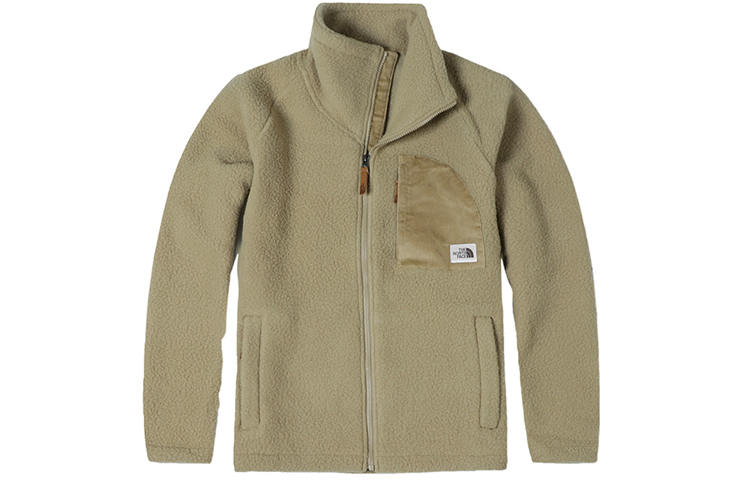 TNF Winter Fleece Jacket with Logo Stand Collar - Khaki NF0A5B14-PLX